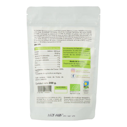 ECO Cocoa Butter Wafers 250 g, Salud Viva