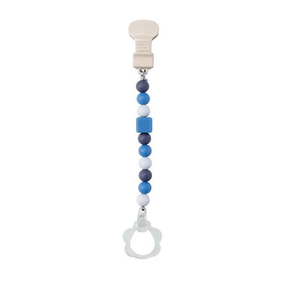 Pinza per ciuccio  (con clip per ciuccio) Doukidou Blu-Bianco