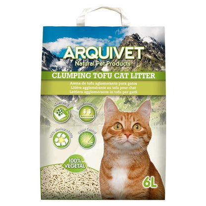 Arquivet Cat Litter Tofu 6 L Biodegradable soy clumping litter