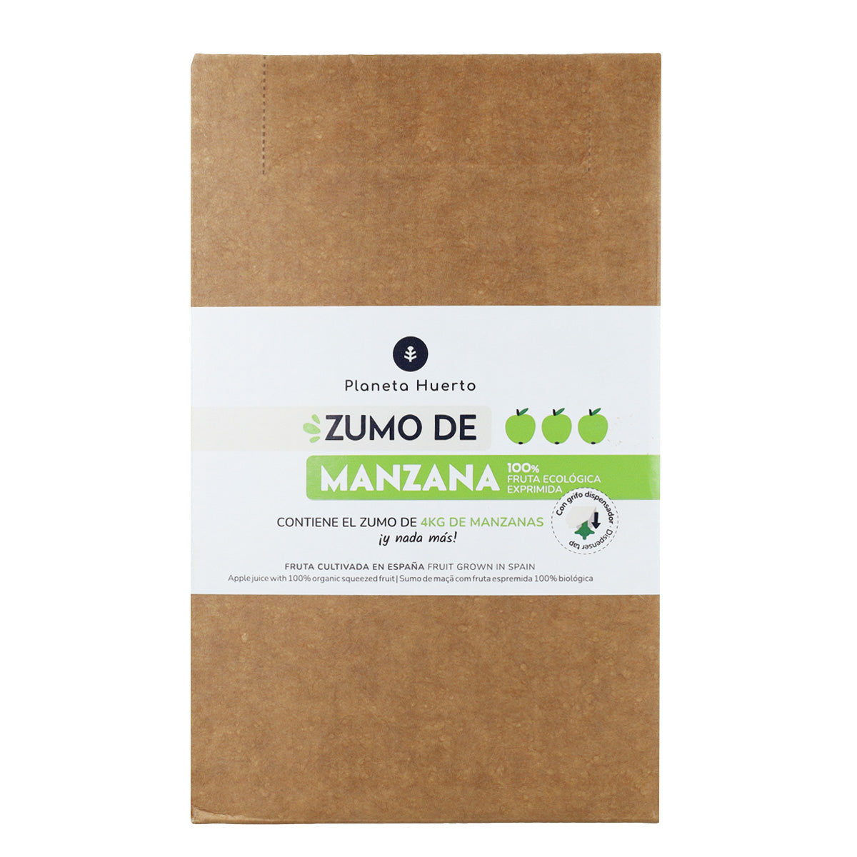 100% fruit pressed apple juice Eco Bag in Box Planeta Huerto 3 L