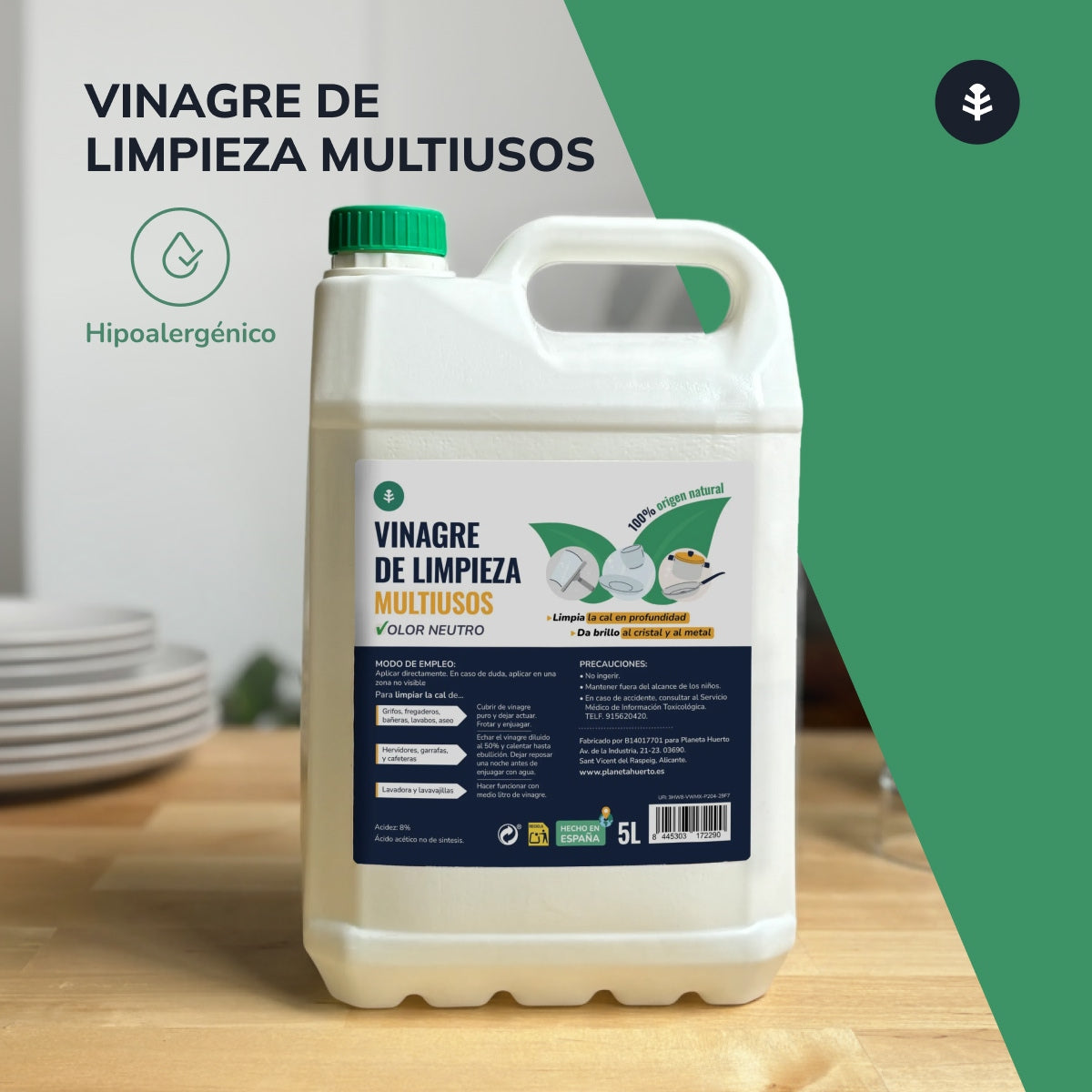 Vinaigre blanc de nettoyage 5L Planeta Huerto