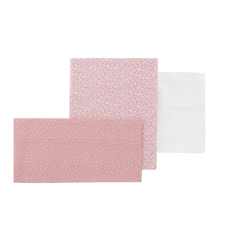3-teiliges Bettwäscheset für Babybettchen Forest Cambrass Forest Rosa