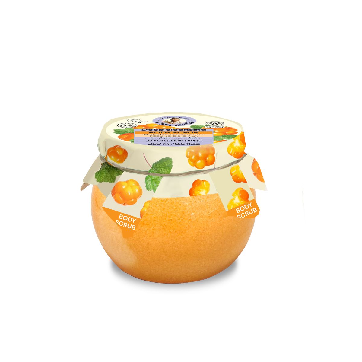 Esfoliante corpo detox profondo con marmellata di more di palude, Mama Pharmelia, 250 ml