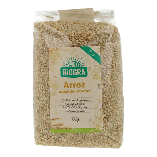 Riso integrale a chicco tondo Biográ, 1 kg