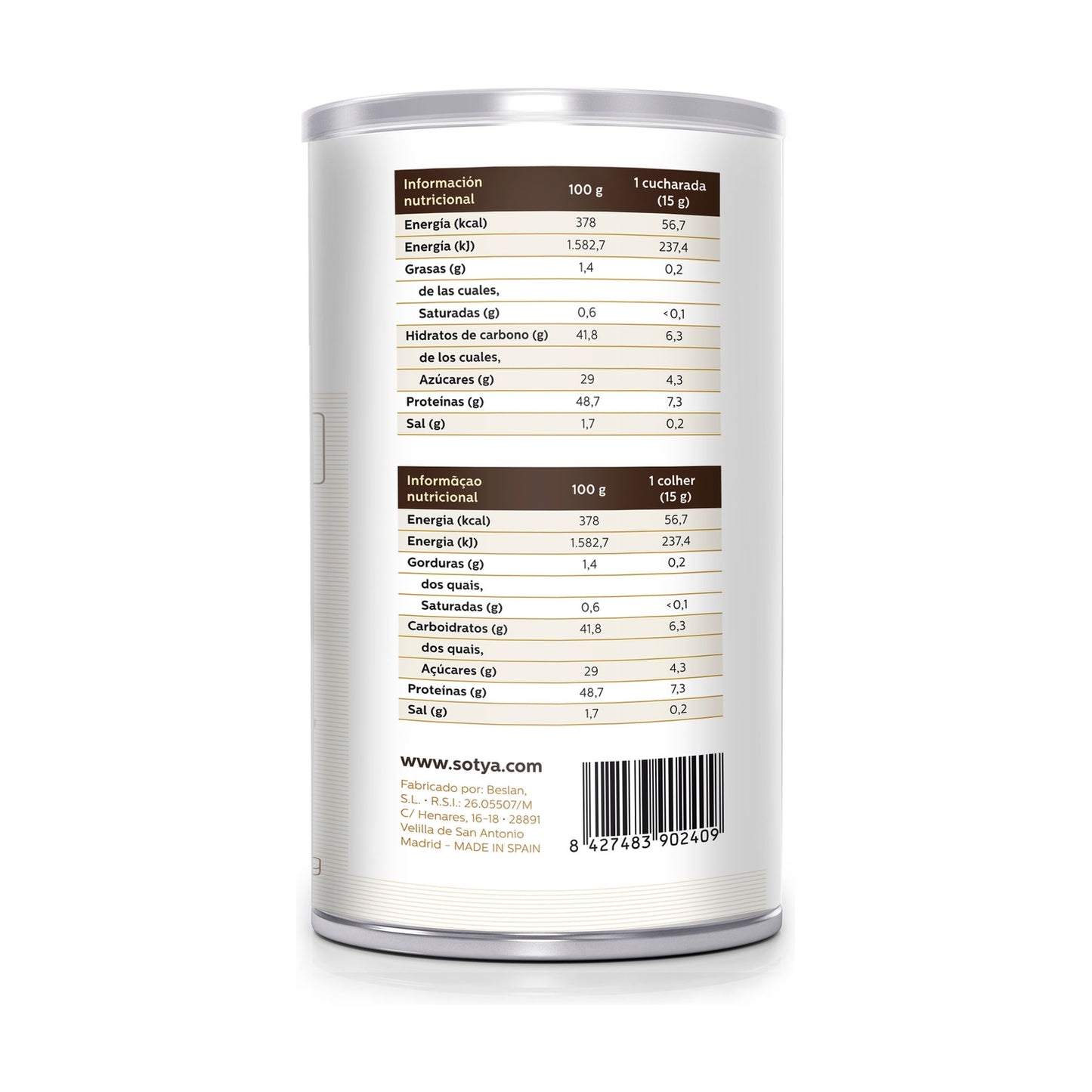 Poudre pour boisson au soja Sotya 550 g