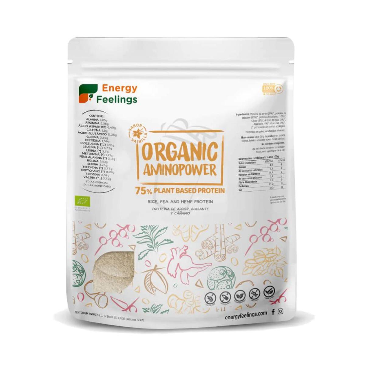 Organic Aminopower ECO 75% vanille Energy Feelings 500 g