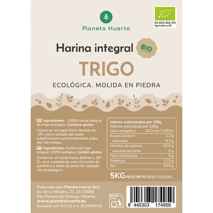 Volkoren tarwemeel Eco Planet Garden 5 kg