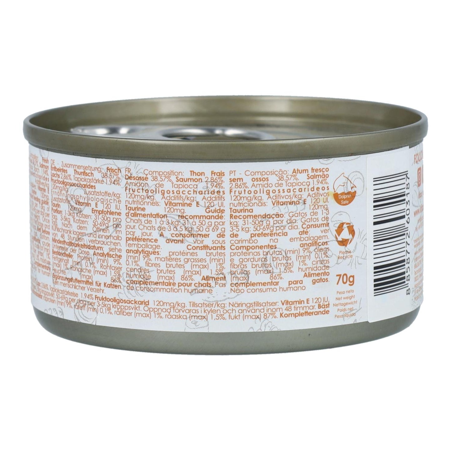 Pack of 24 Cat Lata Gravy kits - Tuna & Salmon 70 g Wet cat food in sauce
