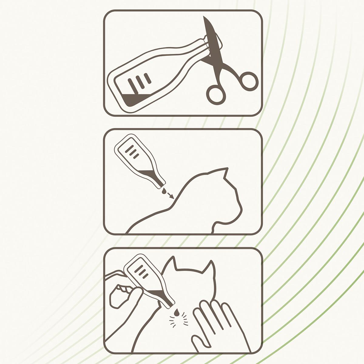Natural anti-parasite repellent pipettes for cats 3x1 ml