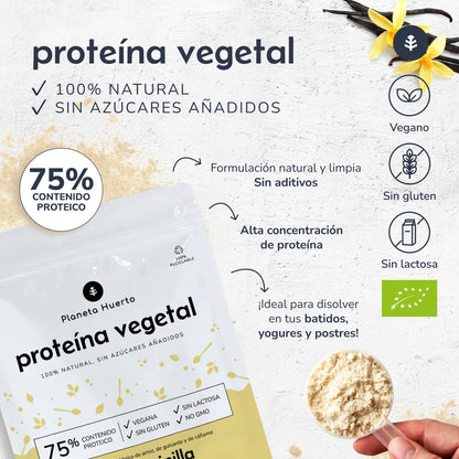 Pflanzliches Eiweiß Eco 75% Vanille Planeta Huerto 500 g