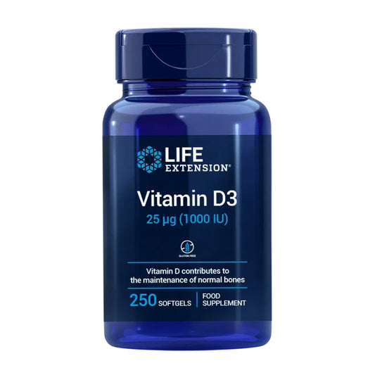 Vitamine D3 1000 IE, Life Extension 250 capsules