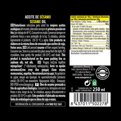 Sesamöl BIO NaturGreen. 500 ml
