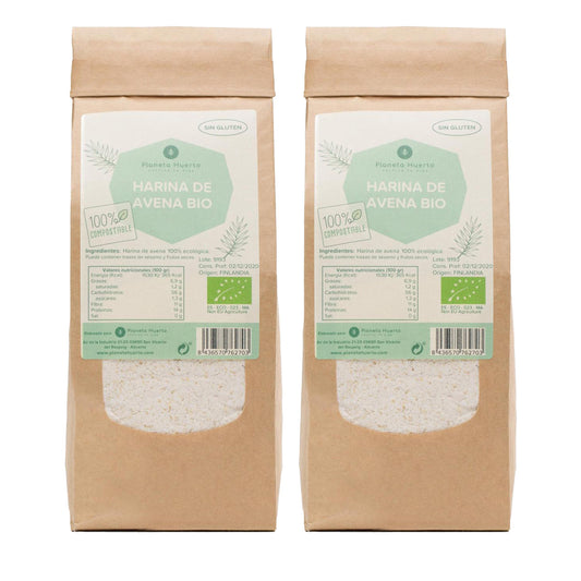 Pack of 2x ECO Gluten-Free Oat Flour Planeta Huerto