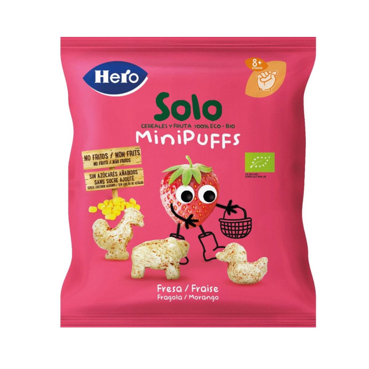 7er-Pack Bio-Erdbeersnacks 18 g – Hero Solo