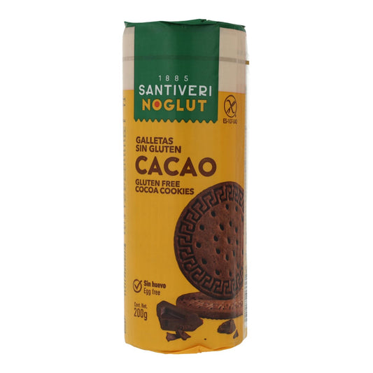 Biscotti al gusto di cacao senza glutine Santiveri Noglut 200 g
