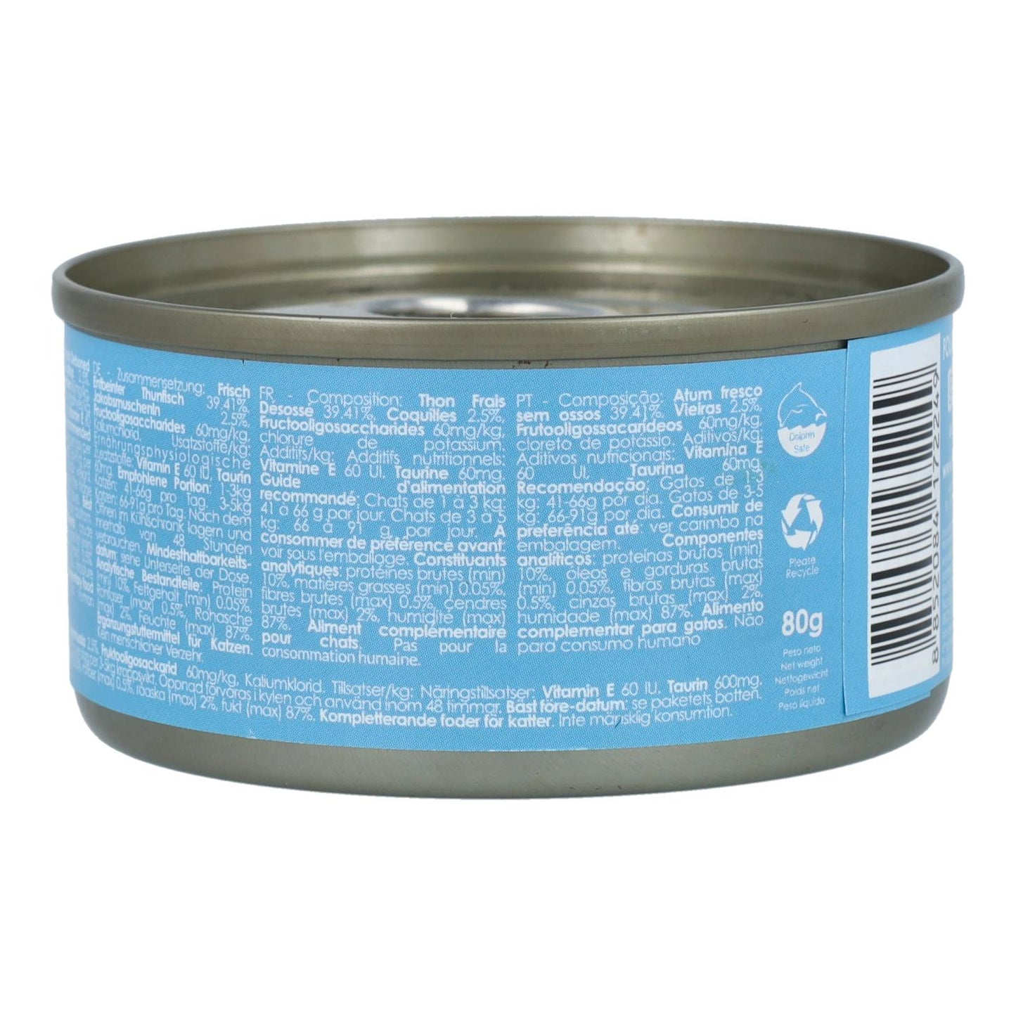 Kit Cat Lata Toppers - Atún & Vieira 80 g Comida húmeda para gatos en gelatina