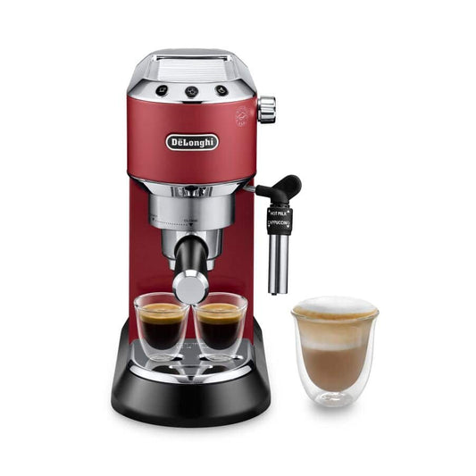 Delonghi Dedica Style Manual Espresso and Cappuccino Coffee Maker EC685.R red