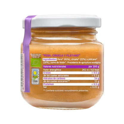 PROMO 3x Organic Pear, Plum and Banana Jars +6 months Smileat 130g