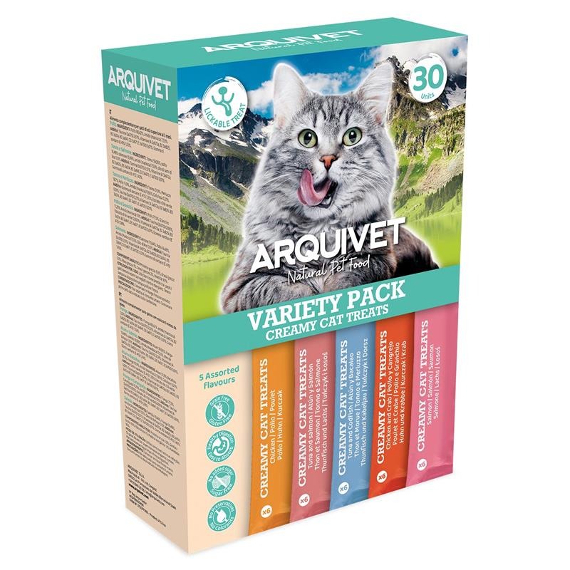 Creamy Cat Treats Cremiger Snack Variety Pack Arquivet 30 Stück