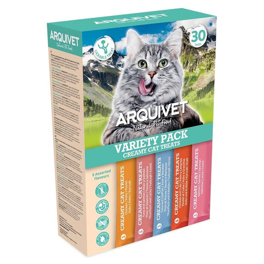 Creamy Cat Treats Creamy Snack Variety Pack Arquivet 30 pcs