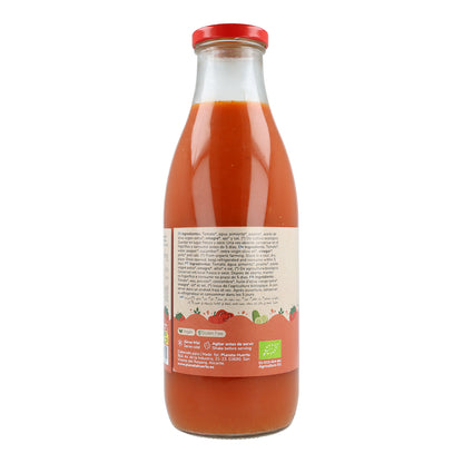 Bio-Gazpacho nach traditionellem Rezept mit 1 Liter nativem Olivenöl extra von Planeta Huerto.