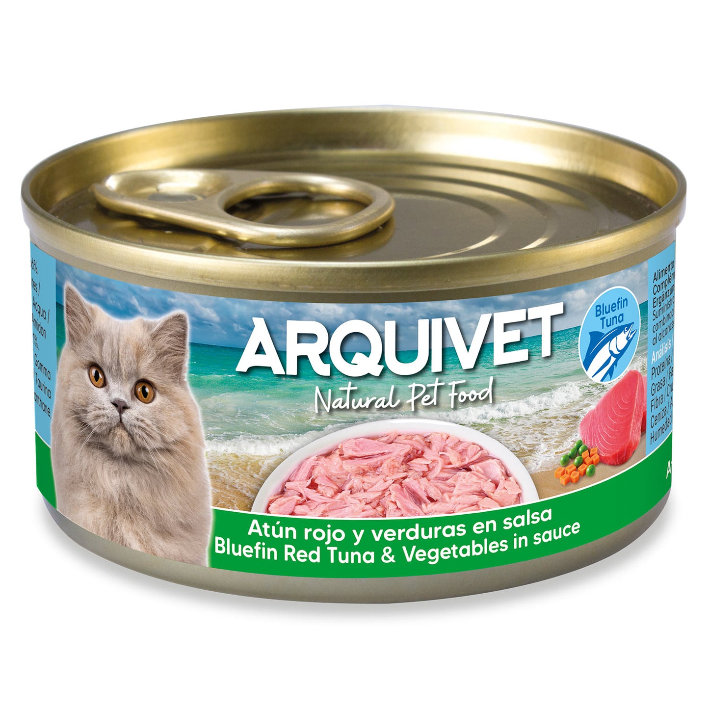 Arquivet red tuna and vegetables in sauce 80 g Wet cat food
