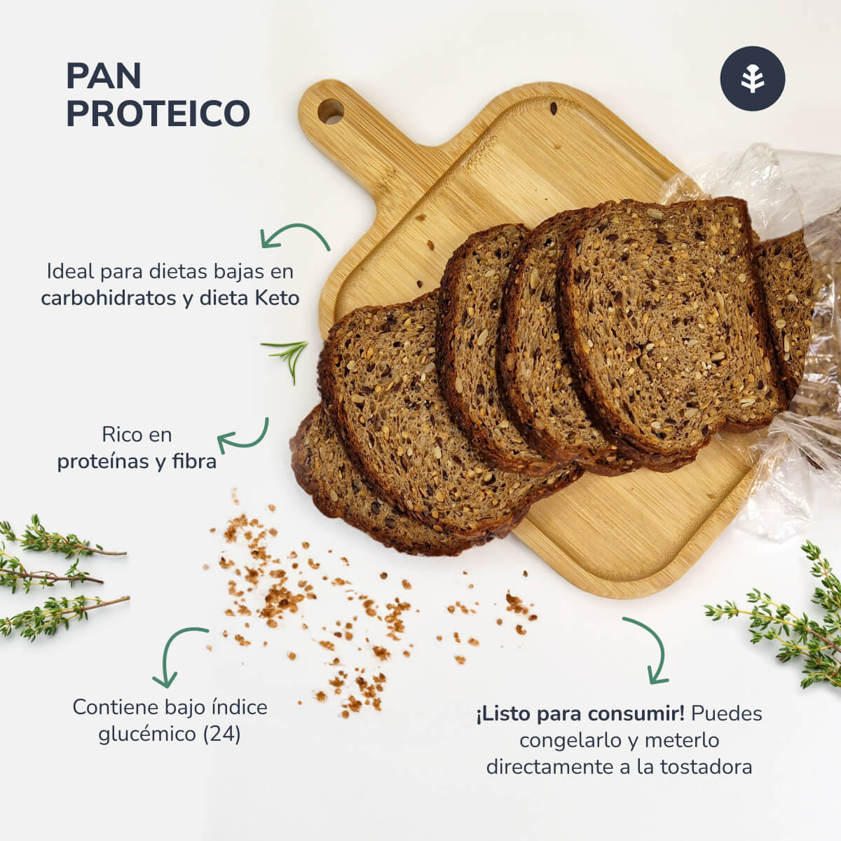 Pak 3x Planeta Huerto eiwitbrood 500 g