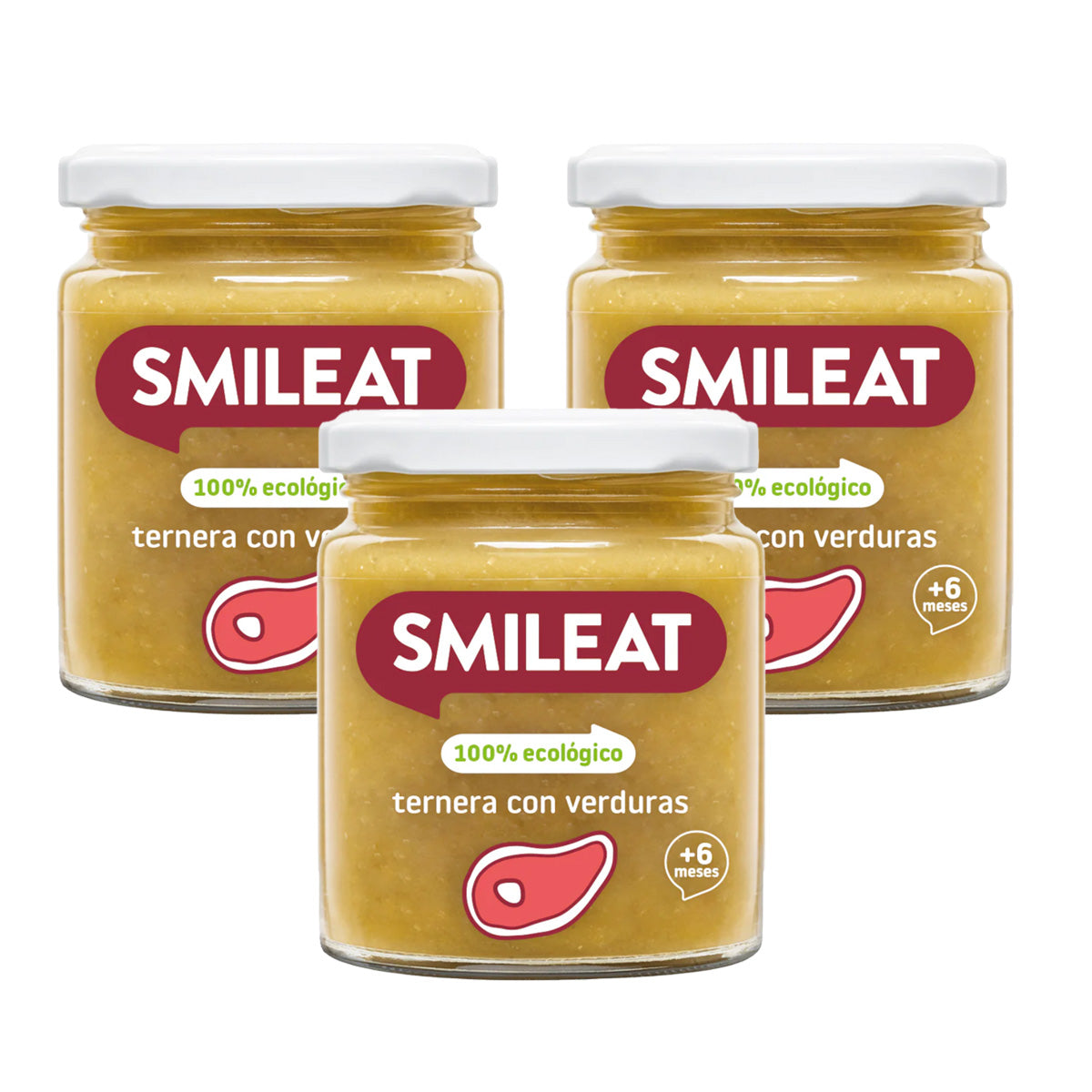 PROMO 3x BIO-burk med kalvkött och grönsaker +6 månader Smileat 230 g
