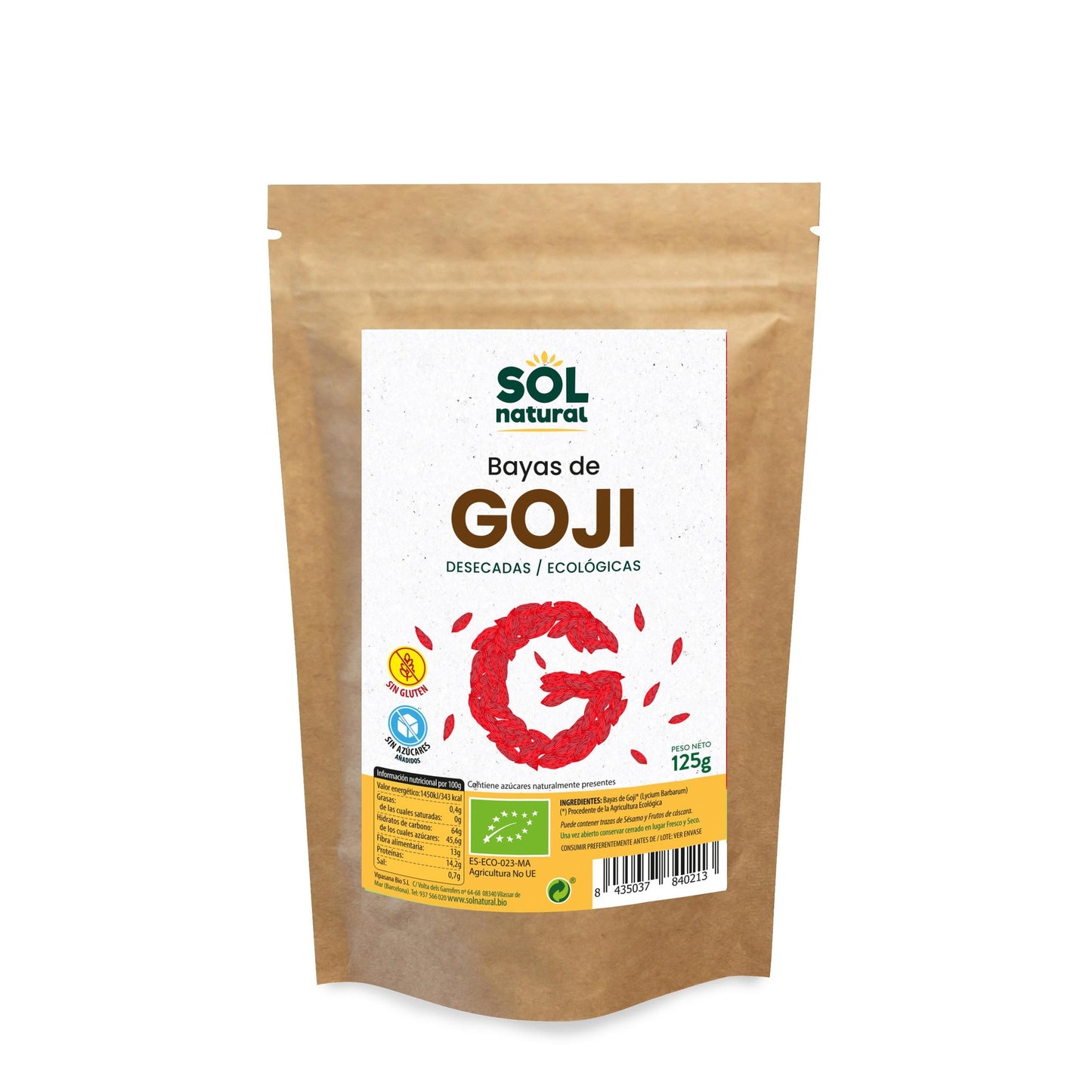 Ekologiska gojibär Sol Natural 125 g