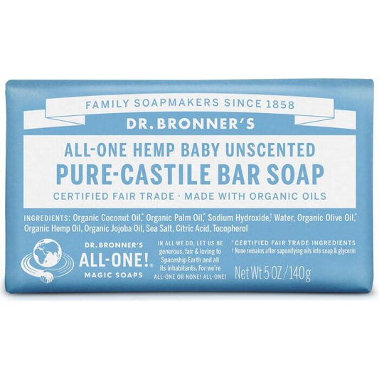 Savon en pain pour bébés Neutre Dr. Bronners 140 g