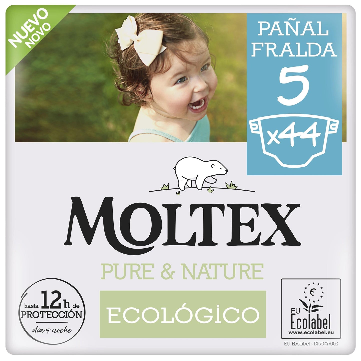 Couches Moltex Pure & Nature T5 (13-18 kg), 44 unités