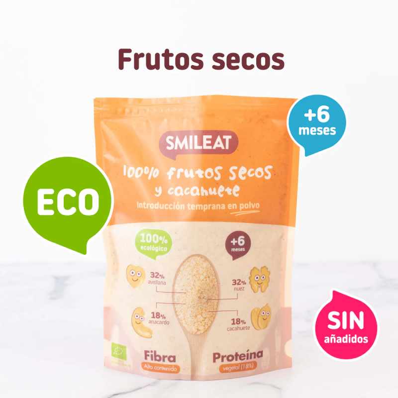 Mélange de fruits secs et de poudre d'arachide Bio Smileat 200 g