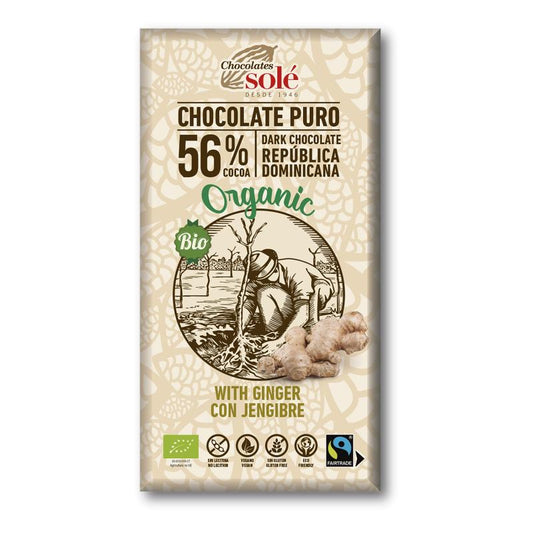 Chocolate Negro con Jengibre Bio Solé 100 g