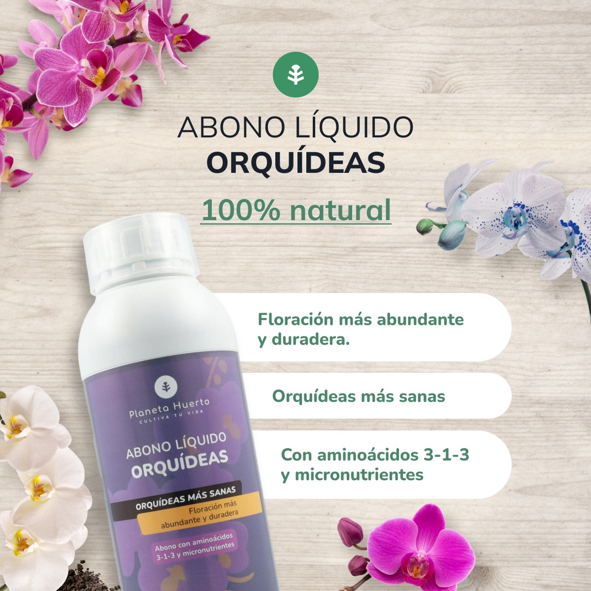 Liquid Orchid Fertilizer Planeta Huerto 1 l
