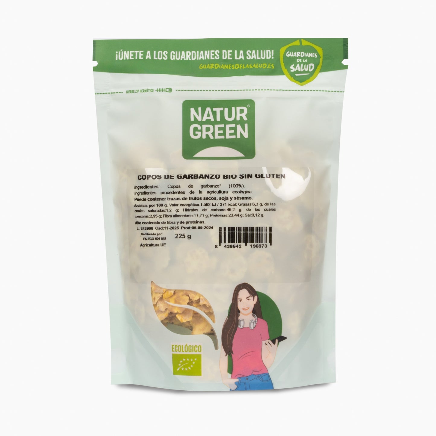 Naturgreen Organic Chickpea Flakes, 225 g