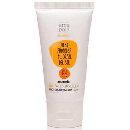 Zonnebrandcrème voor het gezicht SPF 50 Amazonia Amapola 50 ml