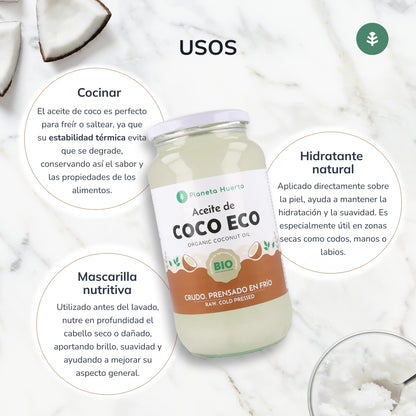 Aceite de coco ECO Planeta Huerto 860 ml