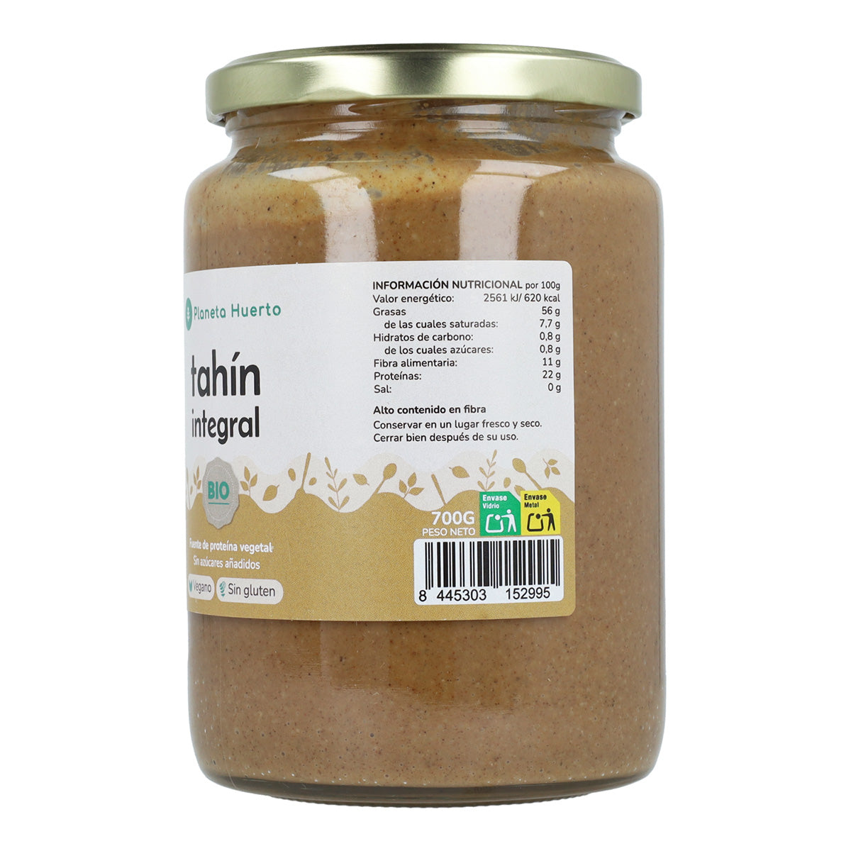 Vollkorn Tahini ECO Planeta Huerto 700 g