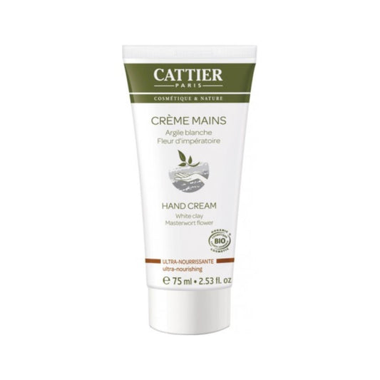 Ultra-nourishing hand cream with white clay Cattier 75 ml