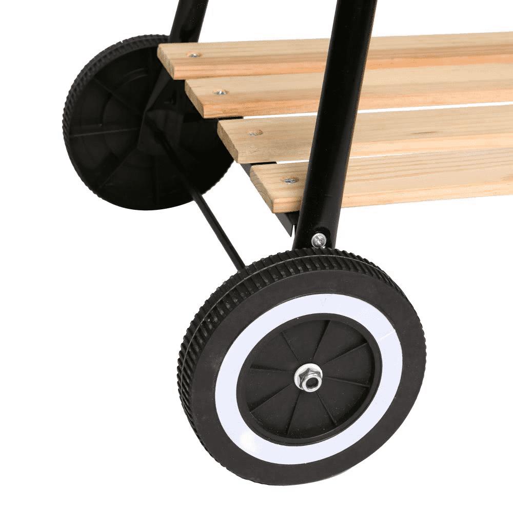 Barbecue met houtskool Rect. Zwarte kar 67 x 38 x 83 cm Ldk Garden