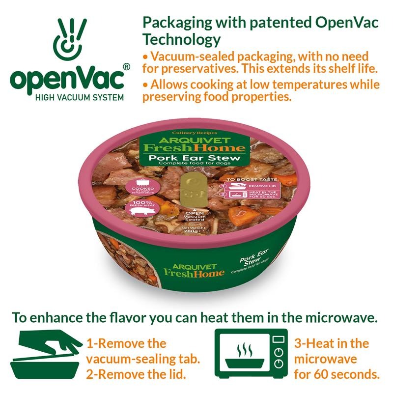 Arquivet Fresh Home Pig Ear Stew Mokra karma dla psów z uchem wieprzowym 280 g