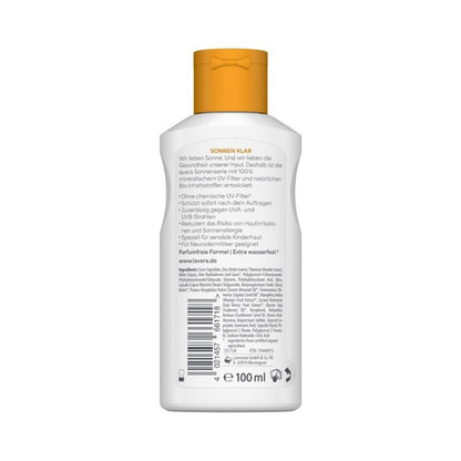 Lozione solare per bambini Sensitiv SPF 50 Vitamina E & burro di karité biologico, Lavera, 100 ml