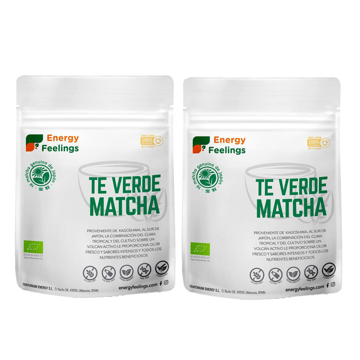 2-pack ekologisk matcha-te Energy Feelings