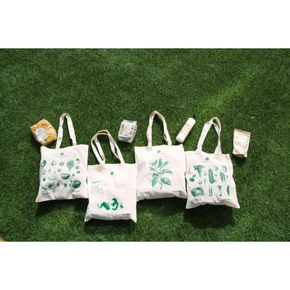 Torba materiałowa z motywem Planeta Huerto 40 cm x 40 cm