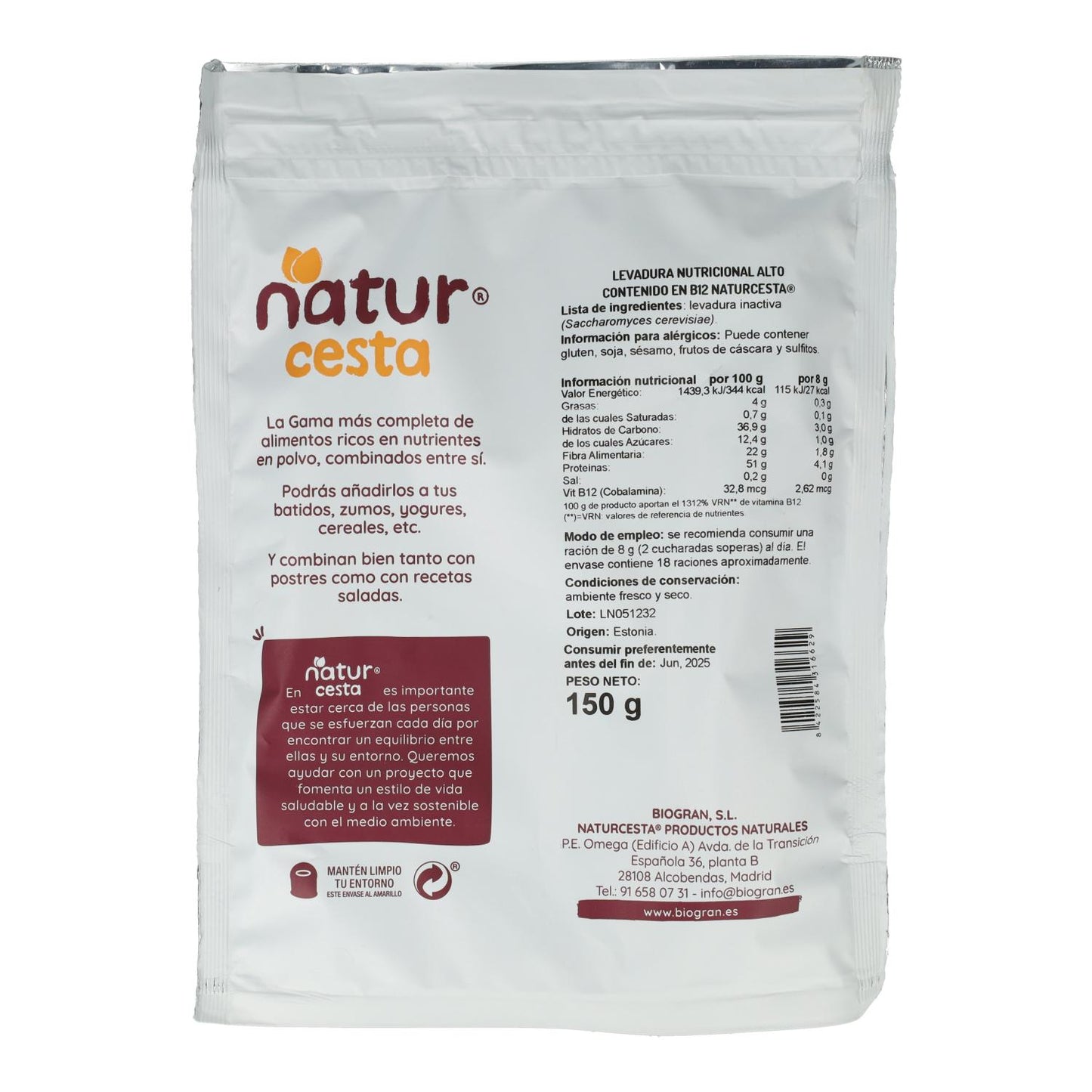 Naturcesta Nährhefe 150 g