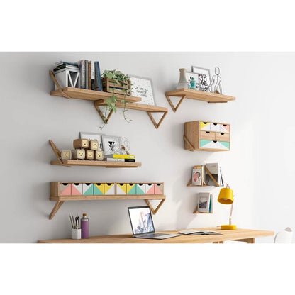 Triangle wall shelf 90x25 cm