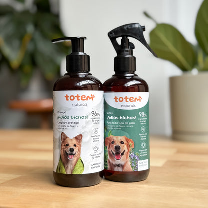 Pack répulsif pour chiens Shampooing  + Spray Totem Naturals