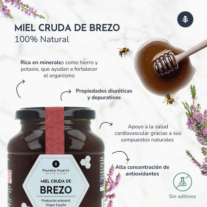 Raw Heather Honey Planeta Huerto 500 g