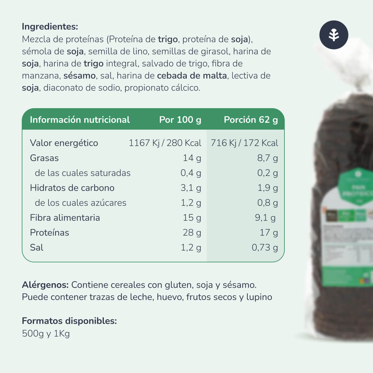 Eiwitbrood Planeta Huerto 1 kg