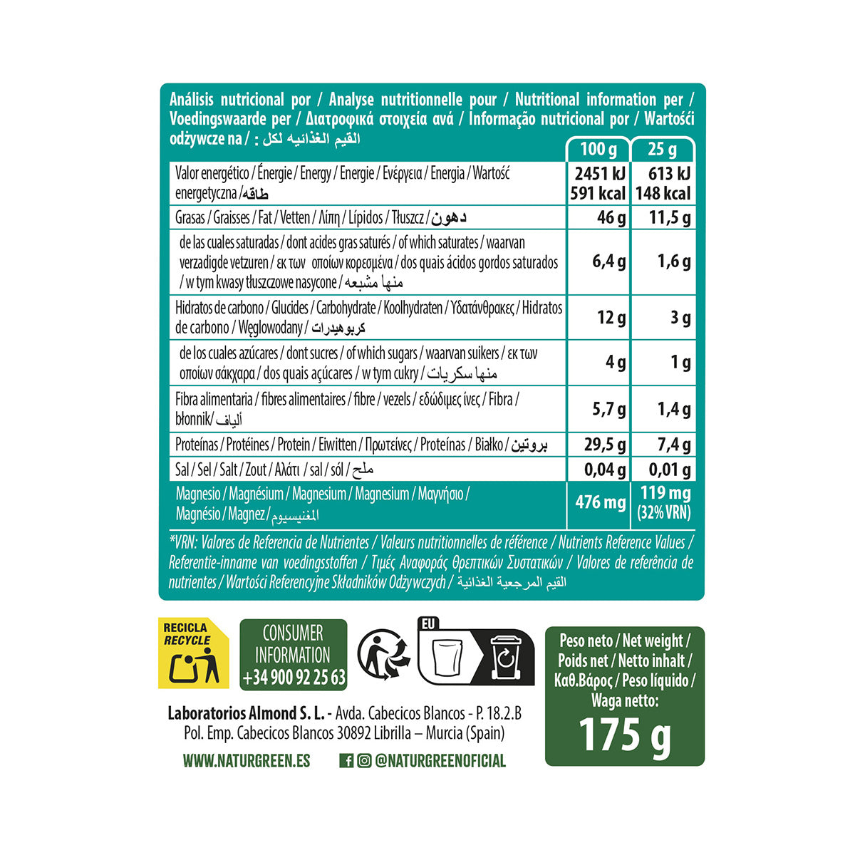 Miscela di semi SmartMix Protein Bio NaturGreen 175 g